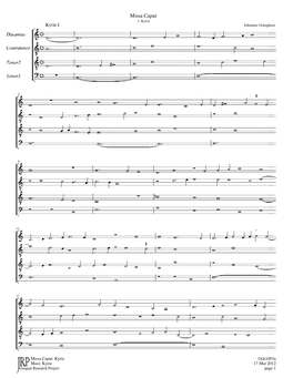 Mass; Kyrie Missa Caput: Kyrie Page 1 17 Mar 2012 Ock1003a
