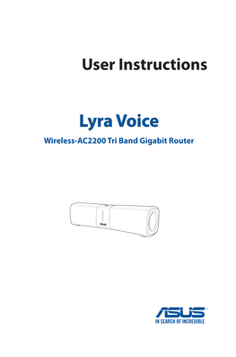 Lyra Voice Wireless-AC2200 Tri Band Gigabit Router E15051 First Edition December 2018