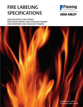 2013 Fleming Fire Labeling Specification