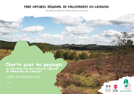 Charte Pour Les Paysages Du Territoire Du Parc Naturel Régional De Millevaches En Limousin
