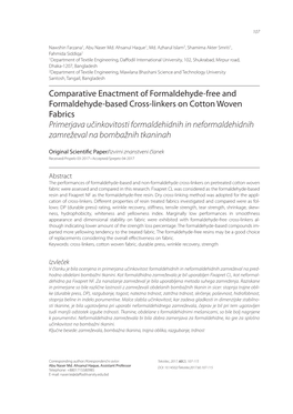 Comparative Enactment of Formaldehyde-Free And