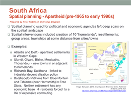 South Africa: Spatial Planning