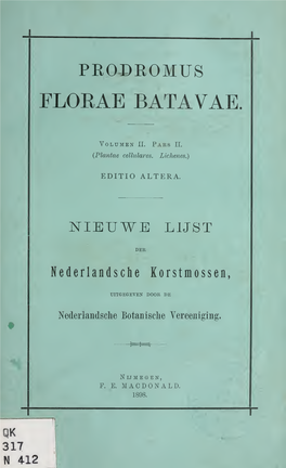 Prodromus Florae Batavae