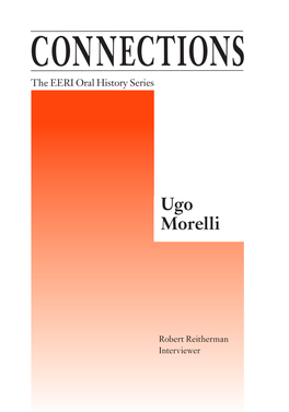 Connections: EERI Oral History Series, Vol. 21, Ugo Morelli