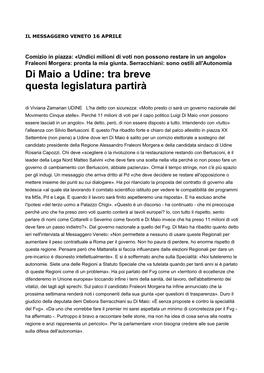 Estratti Dalla Stampa Locale 14 15 E 16 Aprile