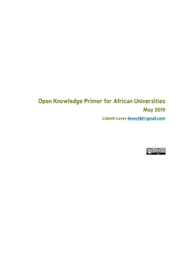 Oa-Publishing African Universities.06.05.2019