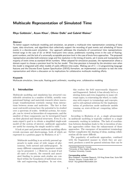 Multiscale Representation of Simulated Time