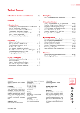 Bulletin of the Swiss-Chinese Chamber of Commerce