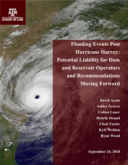 Flooding Events Post Hurricane Harvey: Potential Liability for Dam and Reservoir Operators and Recommendations