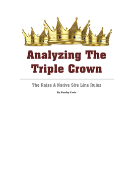 Analyzing the Triple Crown