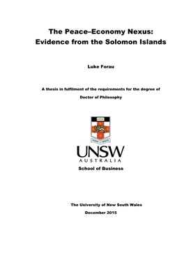 Evidence from the Solomon Islands