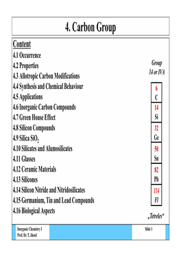 4. Carbon Group