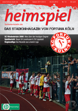 Das Stadionmagazin Von Fortuna Köln