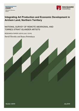 Integrating Art Production and Economic Development in Arnhem Land, Northern Territory