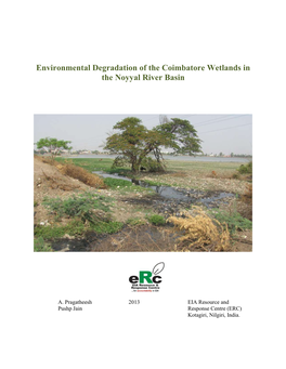 Environmental Degradation of the Coimbatore Wetlands in the Noyyal River Basin