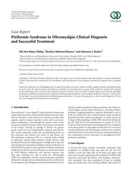 Piriformis Syndrome in Fibromyalgia: Clinical Diagnosis and Successful Treatment