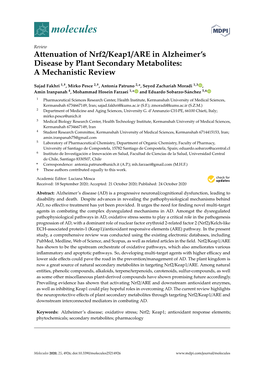 Attenuation of Nrf2/Keap1/ARE in Alzheimer's Disease By