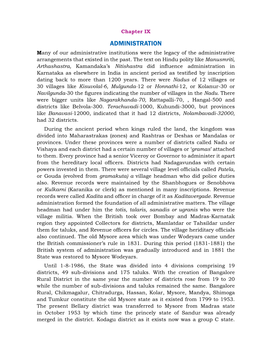 ADMINISTRATION Many of Our Administrative Institutions Were the Legacy of the Administrative Arrangements That Existed in the Past