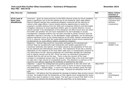 Summary of Responses November 2015 Non FSC - Site ST10