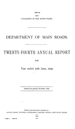 Department of Main Roads New South Wales, 1948-49