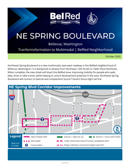 NE SPRING BOULEVARD Bellevue, Washington Tranformsformation to Multimodal | Belred Neighborhood