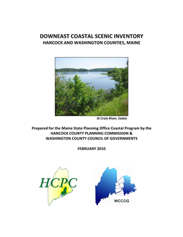 Downeast Coastal Scenic Inventory Hancock and Washington Counties, Maine