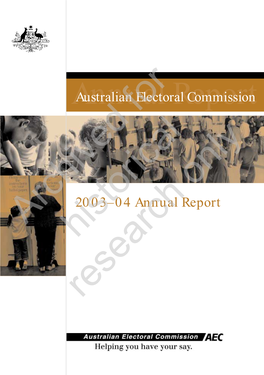 AEC Annual Report 2003–04