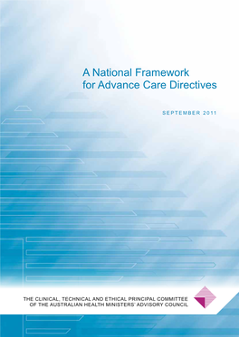 A National Framework for Advance Care Directives