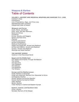 Table of Contents