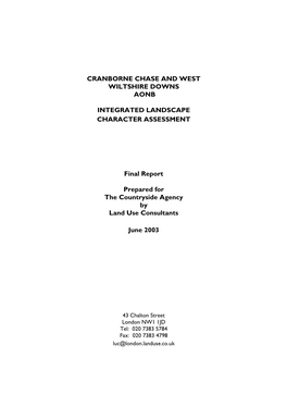 Landscape Character Assessment