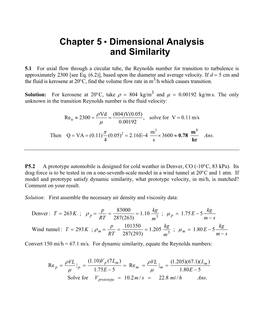 Chapter 5 • Dimensional Analysis and Similarity