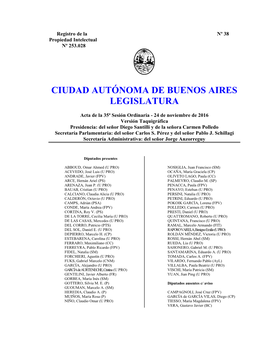 Ciudad Autónoma De Buenos Aires Legislatura