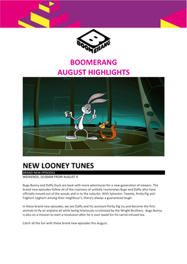 Boomerang August Highlights New Looney Tunes