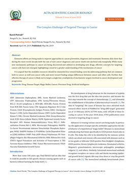 The Complex Challenge of Targeted Therapy in Cancer