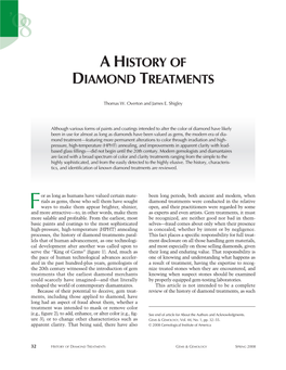 A History of Diamond Treatments