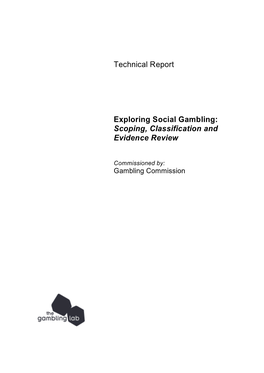 Exploring Social Gambling: Scoping, Classification and Evidence Review