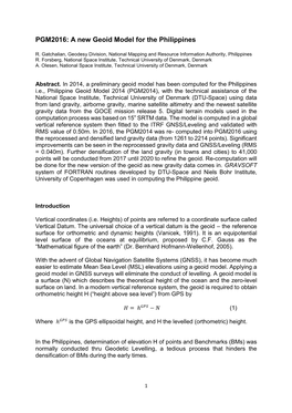 A New Geoid Model for the Philippines