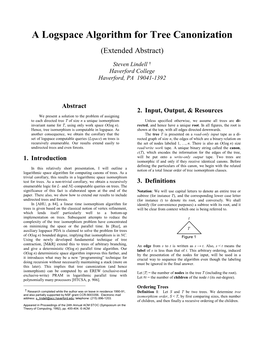 A Logspace Algorithm for Tree Canonization