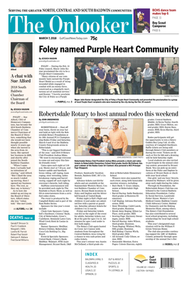 Foley Named Purple Heart Community