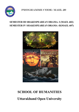 SCHOOL of HUMANITIES Uttarakhand Open University