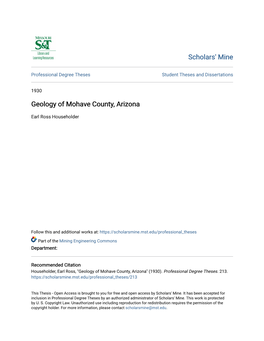 Geology of Mohave County, Arizona