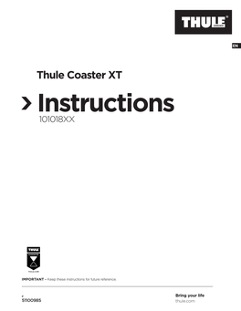 Thule Coaster XT Instructions 101018XX