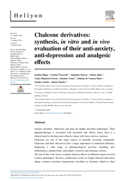 Chalcone Derivatives