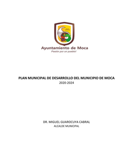 Plan Municipal De Desarrollo Del Municipio De Moca 2020-2024