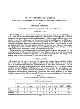 Patent Ductus Arteriosus