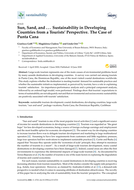 Sun, Sand, and ... Sustainability in Developing Countries from a Tourists’ Perspective