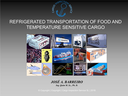 Refrigerated Transportation of Food and Temperature Sensitive Cargo