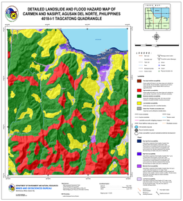 Detailed Landslide and Flood Hazard Map of Carmen And