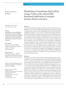 Modulation of Membrane Lipid Raft by Omega-3 Fatty Acids and Possible