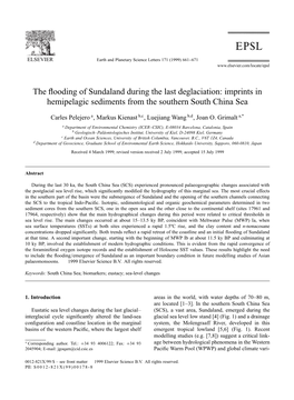 Imprints in Hemipelagic Sediments from the Southern South China Sea